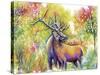 Elk Love-Michelle Faber-Stretched Canvas