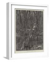 Elk or Sambhur Deer Hunting, in Ceylon-Richard Caton Woodville II-Framed Giclee Print