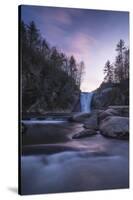 Elk River Falls at sunset, Elk River, Blue Ridge Mountains, North Carolina, United States of Americ-Jon Reaves-Stretched Canvas