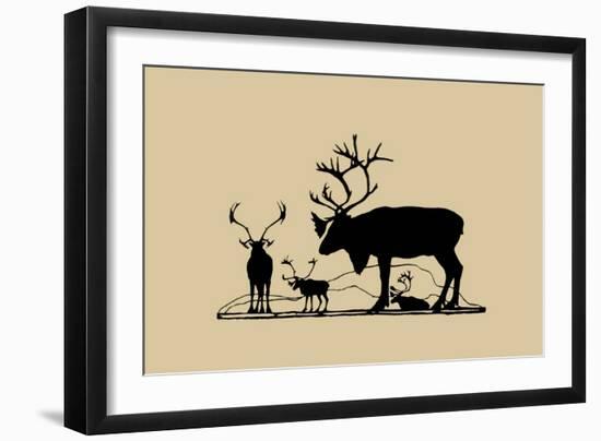 Elk Silhouette II-Vision Studio-Framed Art Print