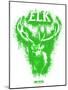 Elk Spray Paint Green-Anthony Salinas-Mounted Poster