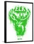 Elk Spray Paint Green-Anthony Salinas-Framed Poster