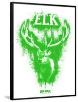 Elk Spray Paint Green-Anthony Salinas-Framed Poster