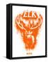 Elk Spray Paint Orange-Anthony Salinas-Framed Stretched Canvas