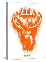 Elk Spray Paint Orange-Anthony Salinas-Stretched Canvas