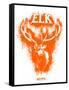 Elk Spray Paint Orange-Anthony Salinas-Framed Stretched Canvas