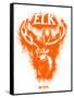 Elk Spray Paint Orange-Anthony Salinas-Framed Stretched Canvas