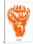 Elk Spray Paint Orange-Anthony Salinas-Stretched Canvas