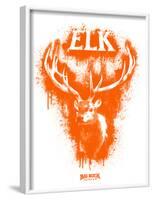 Elk Spray Paint Orange-Anthony Salinas-Framed Poster