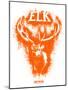 Elk Spray Paint Orange-Anthony Salinas-Mounted Poster