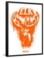 Elk Spray Paint Orange-Anthony Salinas-Framed Poster