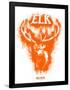 Elk Spray Paint Orange-Anthony Salinas-Framed Poster