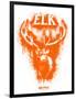 Elk Spray Paint Orange-Anthony Salinas-Framed Poster