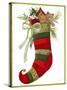 Elk Stocking-Beverly Johnston-Stretched Canvas