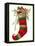 Elk Stocking-Beverly Johnston-Framed Stretched Canvas