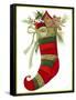 Elk Stocking-Beverly Johnston-Framed Stretched Canvas