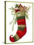 Elk Stocking-Beverly Johnston-Stretched Canvas