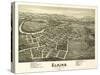 Elkins, West Virginia - Panoramic Map-Lantern Press-Stretched Canvas