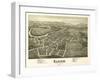 Elkins, West Virginia - Panoramic Map-Lantern Press-Framed Art Print