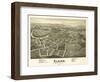 Elkins, West Virginia - Panoramic Map-Lantern Press-Framed Art Print