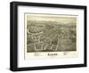 Elkins, West Virginia - Panoramic Map-Lantern Press-Framed Art Print