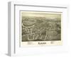 Elkins, West Virginia - Panoramic Map-Lantern Press-Framed Art Print