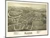 Elkins, West Virginia - Panoramic Map-Lantern Press-Mounted Art Print