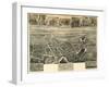 Elkton, Maryland - Panoramic Map-Lantern Press-Framed Art Print