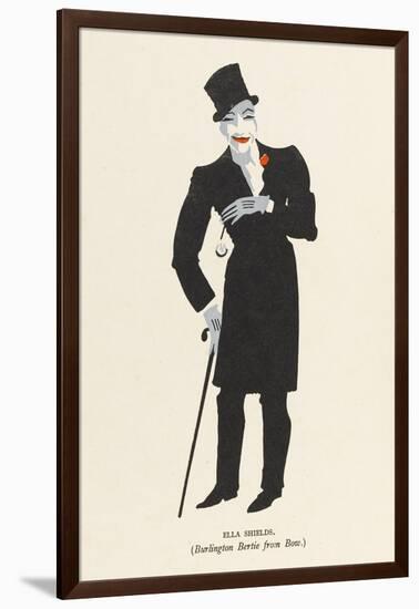 Ella Shields Music Hall Entertainer: Burlington Bertie from Bow-Elizabeth Pyke-Framed Art Print