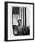 Ella Watson Standing with Broom and Mop in Front of American Flag, Part of Depression Era Survey-Gordon Parks-Framed Photographic Print