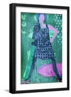 Elle #13, 2020 (Acrylic on Paper)-Sara Hayward-Framed Giclee Print