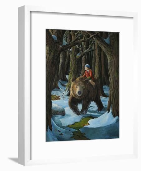 Ellen and the Bear-Jamin Still-Framed Giclee Print