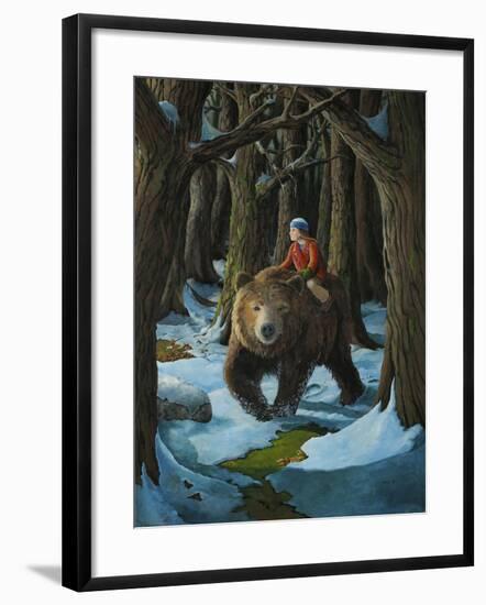 Ellen and the Bear-Jamin Still-Framed Giclee Print