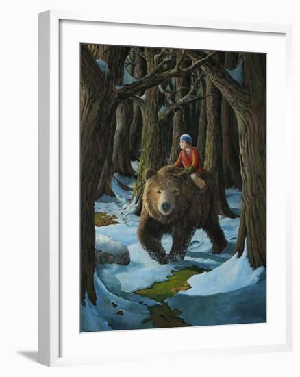 Ellen and the Bear-Jamin Still-Framed Giclee Print