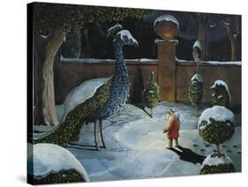 Ellen and the Peacock-Jamin Still-Stretched Canvas