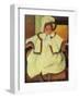 Ellen Mary Cassatt in a White Coat-Mary Cassatt-Framed Giclee Print