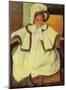 Ellen Mary Cassatt in a White Coat-Mary Cassatt-Mounted Giclee Print