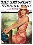 "Bride and Bouquet," Saturday Evening Post Cover, October 13, 1928-Ellen Pyle-Giclee Print