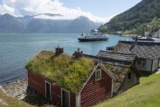 Old wooden warehouses on the Nidelva River in Trondheim, Trondelag-Ellen Rooney-Photographic Print