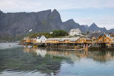 Rorbu, traditional fishing huts used for tourist accommodation in village of Reine, Lofoten Islands-Ellen Rooney-Photographic Print