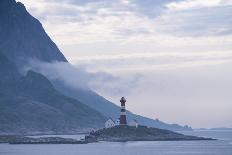 The Landegode lighthouse near Bodo on the north west coast of Norway-Ellen Rooney-Photographic Print