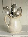 Old Silver Spoon in Light Coloured Ceramic Jug-Ellen Silverman-Framed Photographic Print