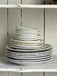 White Plates and Soup Plates (In Piles)-Ellen Silverman-Photographic Print