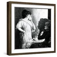 Ellen Terry Visiting Sarah Bernhardt in Her Dressing Room at the Royal English Opera House, C.1881-Sir Robert Ponsonby Staples-Framed Giclee Print