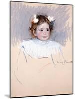 Ellen with Bows in Her Hair, Looking Right, 1899-Mary Cassatt-Mounted Giclee Print