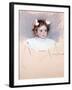 Ellen with Bows in Her Hair, Looking Right, 1899-Mary Cassatt-Framed Giclee Print