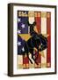 Ellensburg, Washington - Bronco and Star-Lantern Press-Framed Art Print