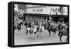 Ellensburg, Washington - Street View of Ellensburg Rodeo Parade-Lantern Press-Framed Stretched Canvas