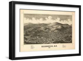 Ellenville, New York - Panoramic Map-Lantern Press-Framed Art Print