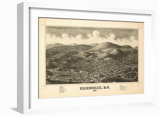 Ellenville, New York - Panoramic Map-Lantern Press-Framed Art Print